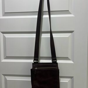 Fossil Dark Brown Leather Messenger Bag